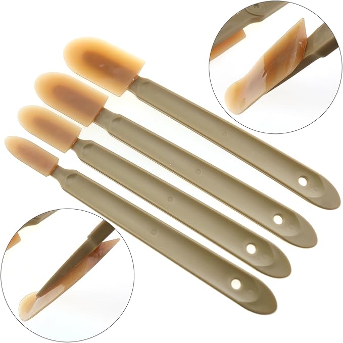 4PCS Rubber Caulking Scrapers Reusable Sealant Scraper 4 Size Caulk Finishing Tool Multipurpose Caulk Remover Smoothing Tool Suitable for Tiles Bricks Kitchen Bathroom