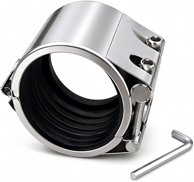 Pipe Repair Clamp，5 inch(138mm-144mm) Stainless Steel Leak Sealer, Heavy Duty Pipe Leak Repair Kit for Metal & PVC Pipes, for Burst & Crack Water Pipe Emergency Maintenance
