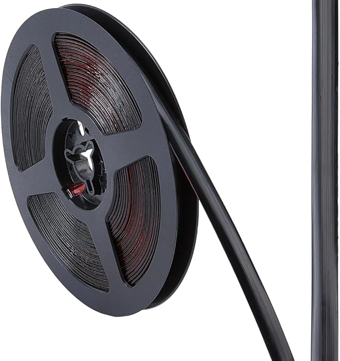 GORGECRAFT 6.56 Yard Waterproof Caulking Strip 0.4 Inch Self Adhesive Black Shower Tub Toilet Caulk Gap Tape Moulding Trim Strip Sealing Edging Tape for Furniture Stove Sink Bathroom Corner Wall Edge