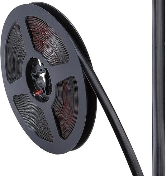 GORGECRAFT 6.56 Yard Waterproof Caulking Strip 0.4 Inch Self Adhesive Black Shower Tub Toilet Caulk Gap Tape Moulding Trim Strip Sealing Edging Tape for Furniture Stove Sink Bathroom Corner Wall Edge