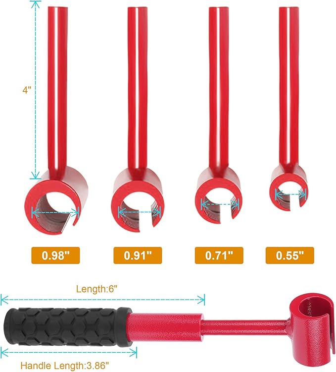 ASIEIT 4-Piece Door Hinge Adjustment Tool, Hinges Gap Adjusting Wrench, Universal Door Hinges Adjuster, Door Hinge Repair Tool, 0.55-0.98 Inch, for Round Bolt Standard Gauge, Repair, Home