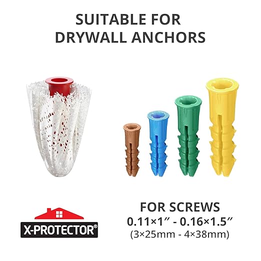X-Protector Patches for Anchors - 20 PCS Standard Size - Loose Wall Anchor Fix Pad - Dry Wall Anchor Repair Pads - Plaster Wall Anchors - Wall Anchors Repair Patches to Keep Them in Place!