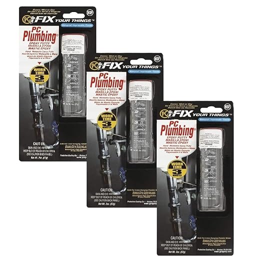 PC Products PC-Plumbing Epoxy Putty, 2 oz Stick, 3-Pack