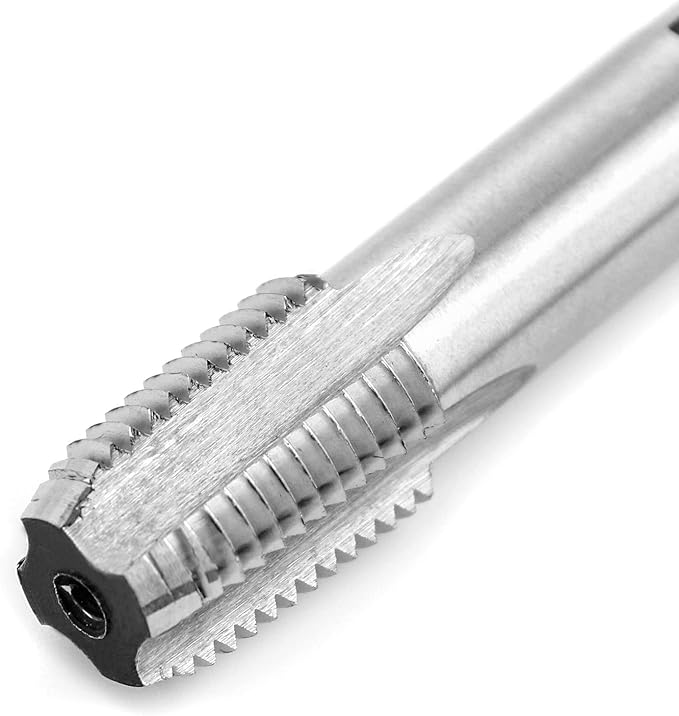 QWORK 1/4" - 18 NPT Pipe Tap, Carbon Steel, for Clean and Re-thread Damaged or Jam Pipe Threads