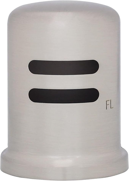 Westbrass D201-1-07 1-3/4" x 2-3/4" Solid Brass Air Gap Cap Only, Skirted, Satin Nickel