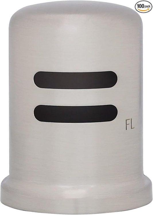 Westbrass D201-1-100-20 1-3/4" x 2-3/4" Solid Brass Air Gap Cap Only, Skirted, Stainless Steel (100-Pack)