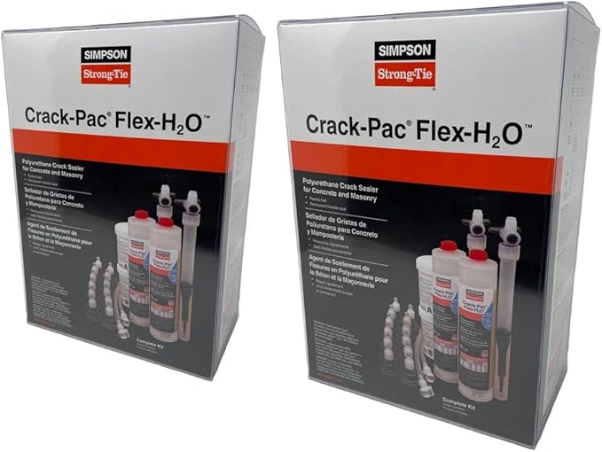 Simpson Strong-Tie Wall Surface Repair CPFH09KT-2 - Crack-Pac FLEX-H2O Polyurethane Sealer Kit - 2ct