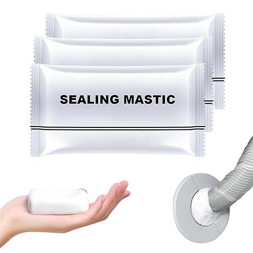 Waterproof Sealant Mastic, 2025 Upgrade Waterproof Repair Sealing Clay, Cement Crack Filler,Quick Mending Mud for Drain Connection, Wall Hole, Air Conditioning Hole (3)