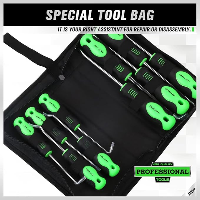 SWANLAKE 10PCS Pick and Hook Set, Pick Tool Set for Car Auto Oil Seal/O-Ring Seal Gasket Pick Mini Hooks Puller Remover (10PCS)