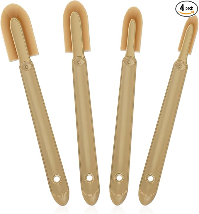 Huakaile 4 Size Set Rubber Caulking Tool, Premium Smooth Caulking Spatula Tool, Sealant Caulk Finishing Tool, Grout Applicator Tool for Tile Spreader Brick Skirting Kitchen Bathroom (4)