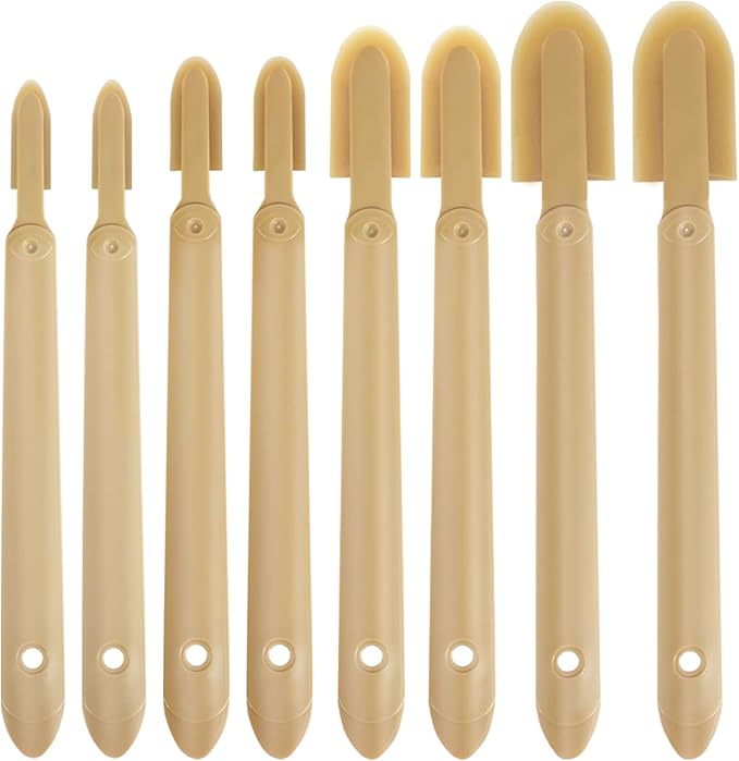 8 PCS Rubber Caulking Spatulas Tool,Rubber Caulk Silicone Sealant Finishing Tool,Spreader Applicator Caulking Finishing Tool Rubber for Floors, Tiles, Walls, Bathrooms, Kitchens 4 Size