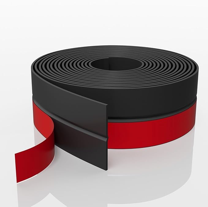 Door Seal Strip for Door Frame, 36ft Silicone Door Gap Filler, Shower Glass Door Seal Strip Bottom & Side Sealing, 2 Inch Wide Weather Stripping