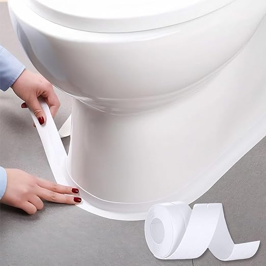 Self Adhesive Sealing Tape, Bathroom Waterproof Sealing Strip, Traditional Sealant Substitute, Suitable for Kitchen, Bathtub, Bathroom, Wall Corner, Decoration and Renovation (A, 1.5" x 16.5Ft)