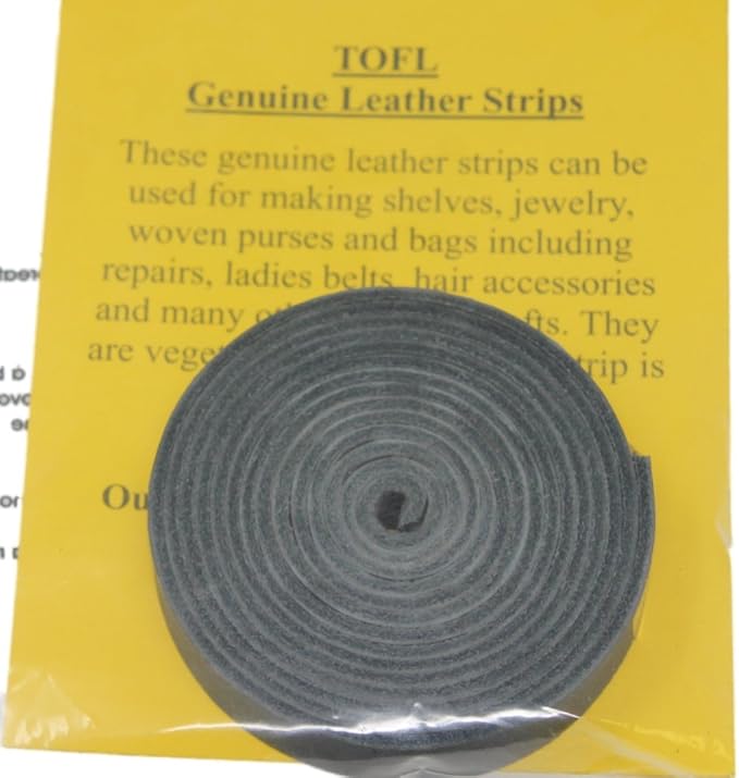 Leather Strap for Crafts & Jewelry | 72 Long × 5/8" Wide × 1/8" Thick (7-8oz) | Genuine Leather Strips for Crafts, Projects or Repairs - Smokey Gray | 3-Pack