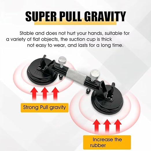 Floor Gap Fixer Tool with Heavy Duty Suction Cup, Aluminum Tile Lifter and Laminate Floor Gap Repair Tool for Lifting Large Glass, Moving Tiles and Dent Puller (1pc)