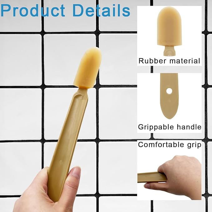 8 PCS Rubber Caulking Spatulas Tool,Rubber Caulk Silicone Sealant Finishing Tool,Spreader Applicator Caulking Finishing Tool Rubber for Floors, Tiles, Walls, Bathrooms, Kitchens 4 Size