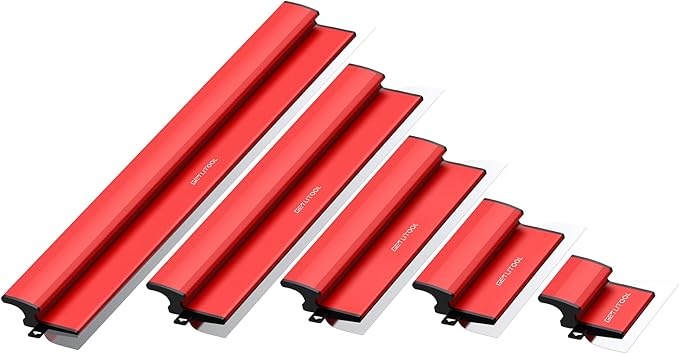 GETLITOOL 5PCS Paint Putty Scraper with Spare Blade, 5.9" to 31.5" Skimming Blades, Heavy Duty Drywall Knife Tool with Extension Pole for Drywall Repair, Joint Filling, Surface Finishing