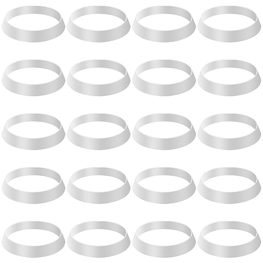 20 Pcs Sink Drain Gasket,Seal Ring Waste Pipe Washer, Slip-Joints Washers, Rubber Gasket Washers Plumbing for 1 1/2 Inch Drain Pipe Sink Drains, White