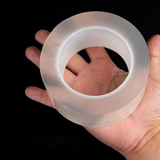 Caulk Tape Clear 1.96 Inch x 33 Feet, Waterproof, Self Adhesive, Anti-Grease, PMMA Sealing Caulking Strip for Kitchen Sink Bathtub Bathroom Shower Toilet