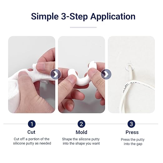 Leopong Waterproof Silicone Putty - Moldable Sealing Clay for Leaky Pipes, AC Wall Holes - Durable & Non-Cracking Repair Sealant (White)