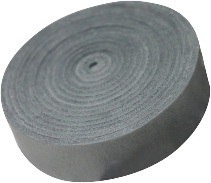 TOFL Genuine Leather Strap | Top Grain Cowhide Strip – Smokey Gray | 72" L x 5/8" W x 1/16" Thick | Suede Backing | Leather Craft Supplies | Leatherworking & DIY Repair Projects | 4-5 oz