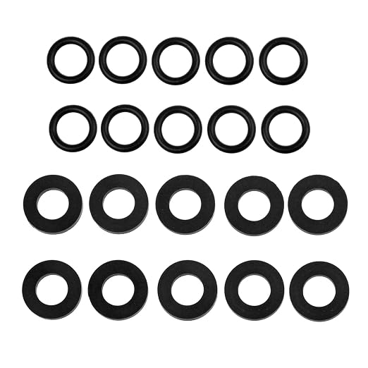 10Pcs Propane Tank Gasket and 10Pcs O-Rings for Soft Nose P.O.L. Fittings, Rubber Gas Leakage-Proof Sealing, Fit for Propane Gas Adapters, Pipe Connectors, Valves, Regulators, Accessories