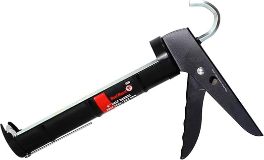 Red Devil 3936 9" Half Barrel Drip Free 9" Caulk Gun, 9", Black
