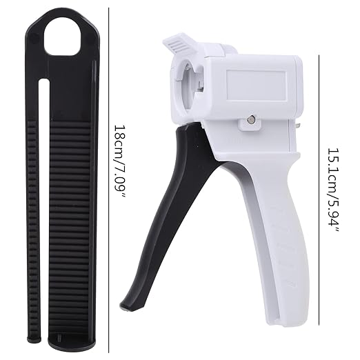 50ml 10:1 Manual Two Component AB Epoxy Sealant Applicator Structure Adhesive Squeeze Mixed Caulking Dispenser Tool Squeeze Caulking Dispenser