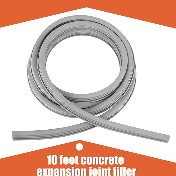 Kingdder Concrete Expansion Joint Filler Driveway Crack Filler Flexible EPDM Rubber Strip for Concrete Crack Repair Replacement Weather Aging Resistance Expansion Joint(3/4'' Wide, 10 ft Long)