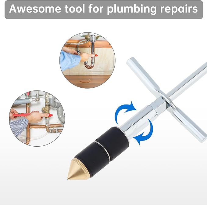 Pipe Water Stopper Kit Stainless Steel Pipe Water Stop Needle Home Improvement for Fast Water Line Pipe Repairs Plumbing Hot Melt Pin Jet Sweat Plumbing Kit Tool with Glove