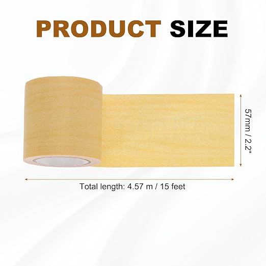uxcell Wood Grain Repair Tape, 2.2" x 15ft Self Adhesive Wood Grain Colored Duct Tape Waterproof Repair Patch for Furniture Floor Scratch Fix, Baseboards, DIY Decor, Maple Yellow