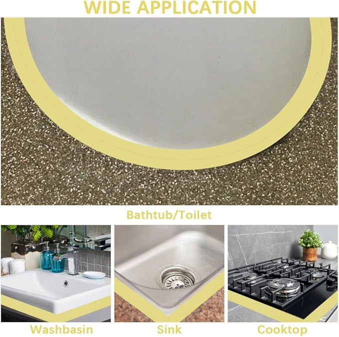 CRASPIRE 10.5 Feet Decorative Sealing Tape Yellow Sealant Tape PVC Waterproof Stain Proof Self Adhesive Bathroom Toilet Surround Corner Protector Caulking Strips for Kitchen Bath Floor Sink Caulk