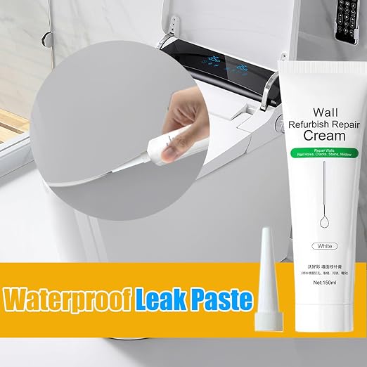 Leak Repair Paste – 150Ml Waterborne Hole Patch Compound, Clear Drying Protective Coating | Weather Resistant Sealing Agent for Roof Tiles Gutters Concrete Masonry Kitchen Bathroom Exterior Fixes