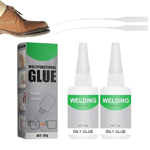 2PCS Welding High-Strength Oily Glue Universal Super Glue for Metal, Plastic, Wood, Ceramics, Leather, Glass