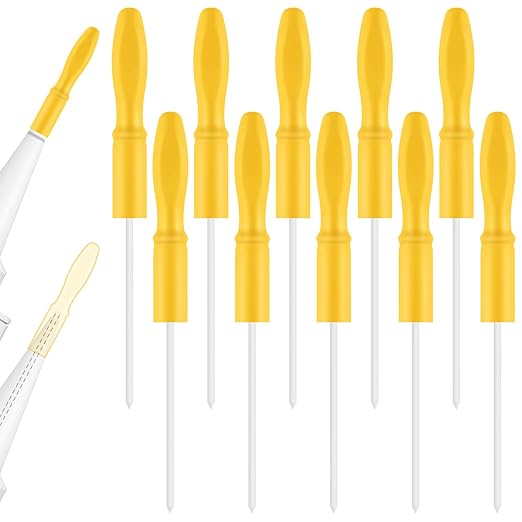 Gisafai 10 Pcs Caulk Tube Caps Reusable Caulk Saver Tube Sealer Caps Finishing Tool for Sealing and Preserving Open Universal Prevent Drying (Yellow)
