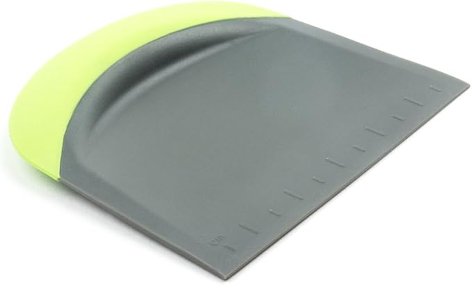 Fox Run Dough and Bowl Scraper, 4.75" Flat Edge Bench Scraper, Green