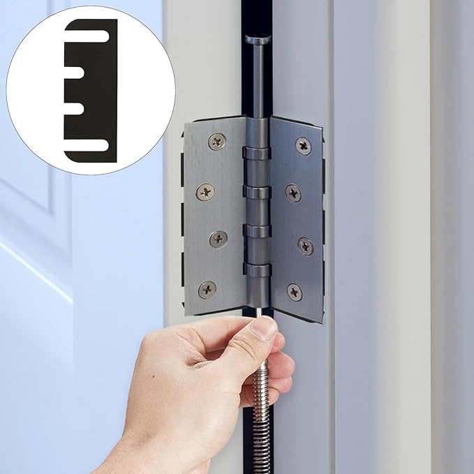 20 Pcs Door Hinge Shims 4 Inch, PVC Plastic Hinge Spacer for Door Alignment, Sagging Door Fix & Gap Adjustment, Hardware Door Repair Kit (0.03 Inch Thickness)
