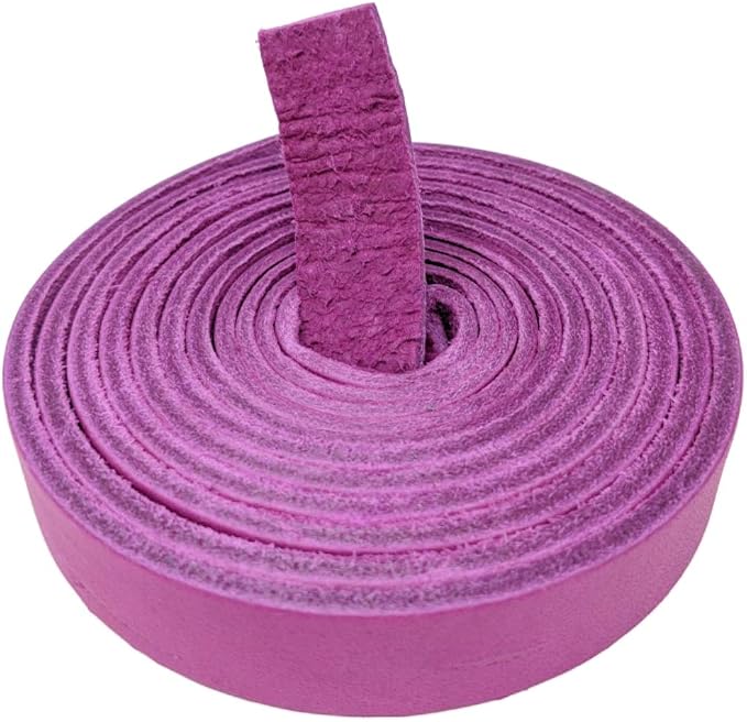 Leather Strap for Crafts & Jewelry | 72 Long × 5/8" Wide × 1/8" Thick (7-8oz) | Genuine Leather Strips for Crafts, Projects or Repairs - Magenta