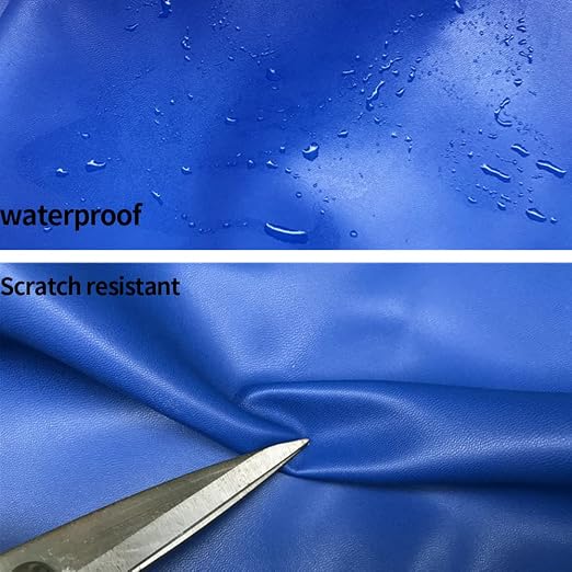 Self adhesive leather repair tape for large furniture, 17.78X78.8 inch refurbishment repair sticker for repairing torn sofa, furniture, car seat, leather repair patch, vinyl repair kit (blue)