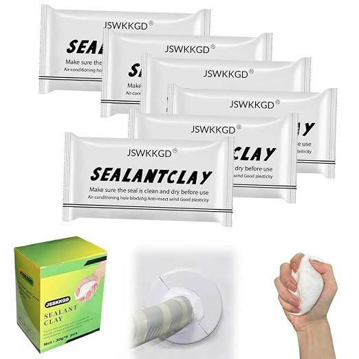 6-Pack 2026 Upgraded Sealant Mastic, Fast Drying Repair Sealant Clay, Quick Mending Putty for Drain Pipe Connection, Wall Holes & Air Conditioning Holes