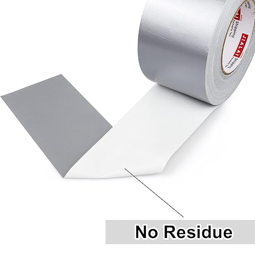 JIALAI HOME Wide Duct Tape 3 inch, Industrial Grade Silver (Gray) Tape 3 inches x 55 Yards (164 ft), 9 Mil Heavy-Duty, Waterproof, UV Resistant for Crafts & Home Improvement