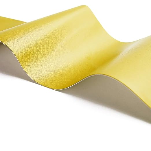 Leather Repair Patch Kit Yellow 4 x 60 inch Leather Repair Tape Self Adhesive Patch for Furniture, Couch, Sofa, Car Seats Computer Chair First Aid Vinyl Repair Kit
