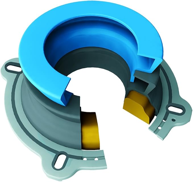 Danco Perfect Seal Toilet Wax Ring | Wax-Free Toilet Seal | Toilet Installation & Repair (10718X)