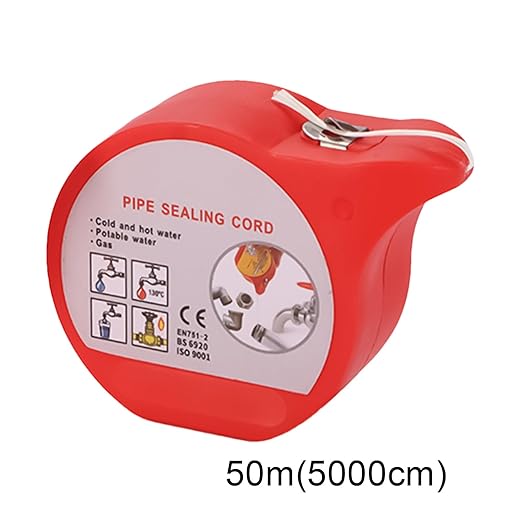 Pipe Repair Tape - Thread Sealing Cord, Pipe Sealing Thread Cord for Fixing, High-Heat Sealant, Water Leak Ribbon with Long-Lasting Finish, Plumbing Repair Unit for Waterproofing and Patching