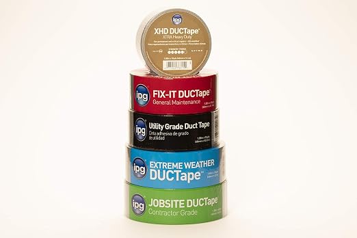IPG JobSite DUCTape, Colored Duct Tape, 1.88" x 60 yd, Blue (Single Roll)