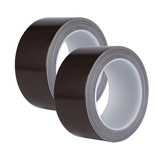 Brown Duct Tape Heavy Duty Waterproof, High Tack Multi-Purpose Cloth Tape 2 Pack, Hand Tearable No Residue Adhesive for Wood, Metal, Furniture Repair, Camping & Packing, 2 Inch x 20 Yards