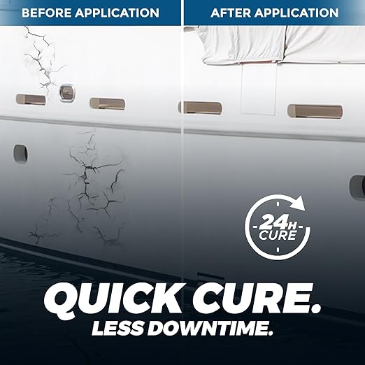 5200 Marine Sealant Adhesive Fast Cure - Permanent, Watertight Bonding and Sealing - UV Resistant, Above & Below Waterline- for Boats, Hulls, Decks & RVs,Pond Sealant 3oz (2Pack White)