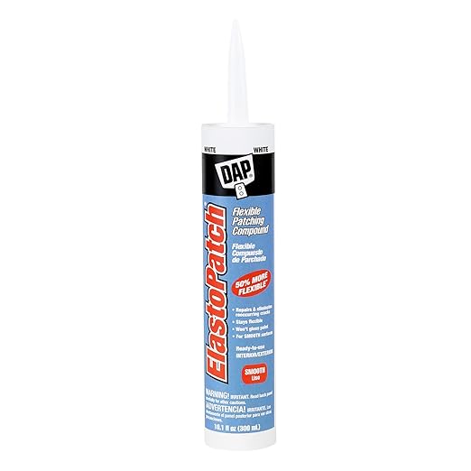 DAP ElastoPatch Smooth Flexible Patching Compound, White, 10.1 Oz (7079812276)