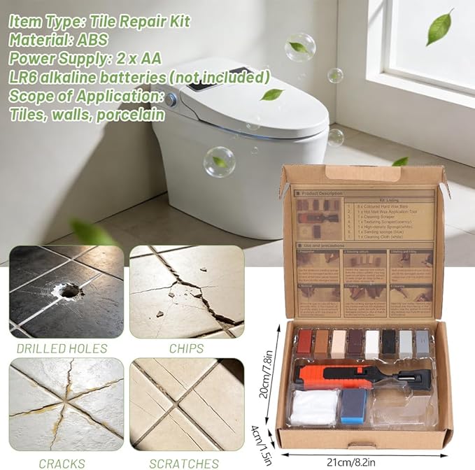 Tile Repair Electric Heating Pen, Crack Gaps Repairing Tools for Stone Porcelain