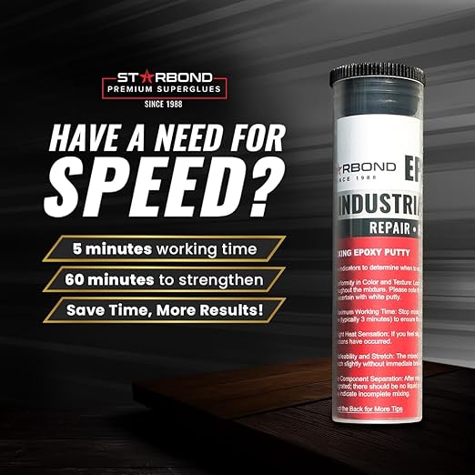 STARBOND 2 oz. White Epoxy Putty Stick – High-Temperature Resistant, BPA-Free Epoxy Repair Putty – Rock-Hard Cure for Automotive, Plumbing, Woodworking & DIY Projects